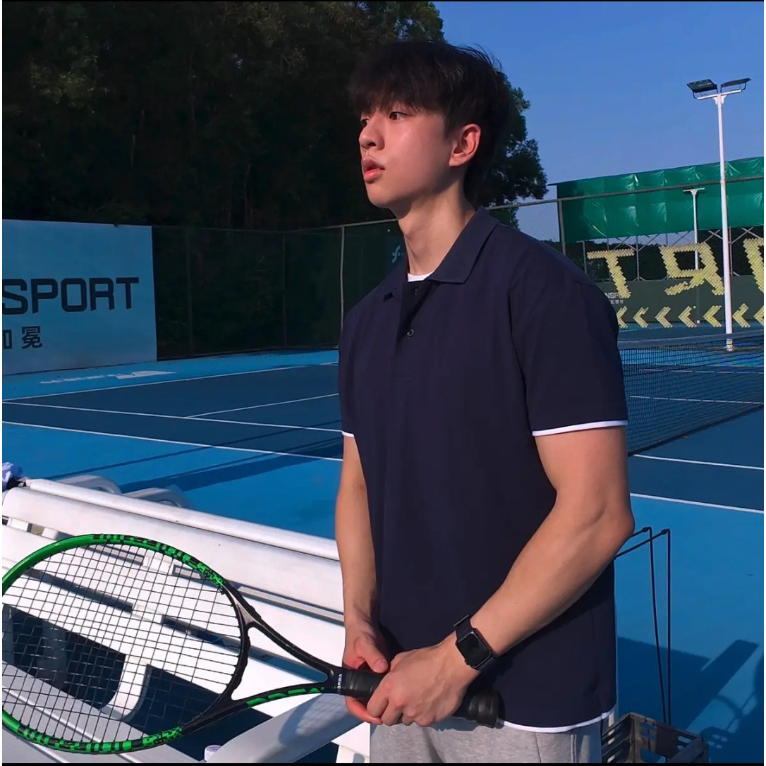 美式重磅珠地棉假两件POLO衫男夏季翻领正肩T恤cleanfit健身半袖