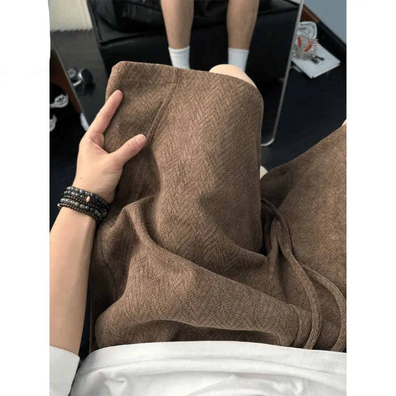 美式复古人字纹短裤男款夏季cleanfit大裤衩子休闲宽松潮牌五分裤