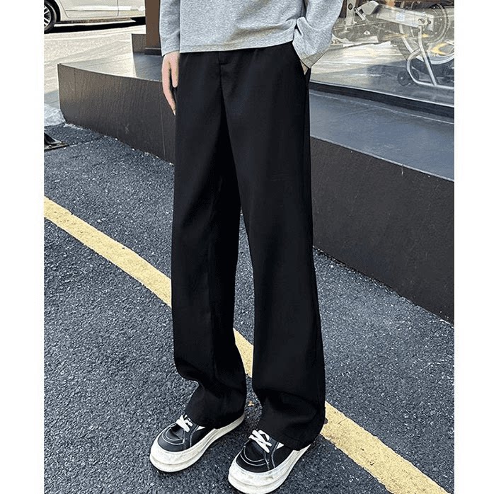 春夏季新款百搭休闲西裤西装裤垂感宽松显瘦直筒微喇西裤