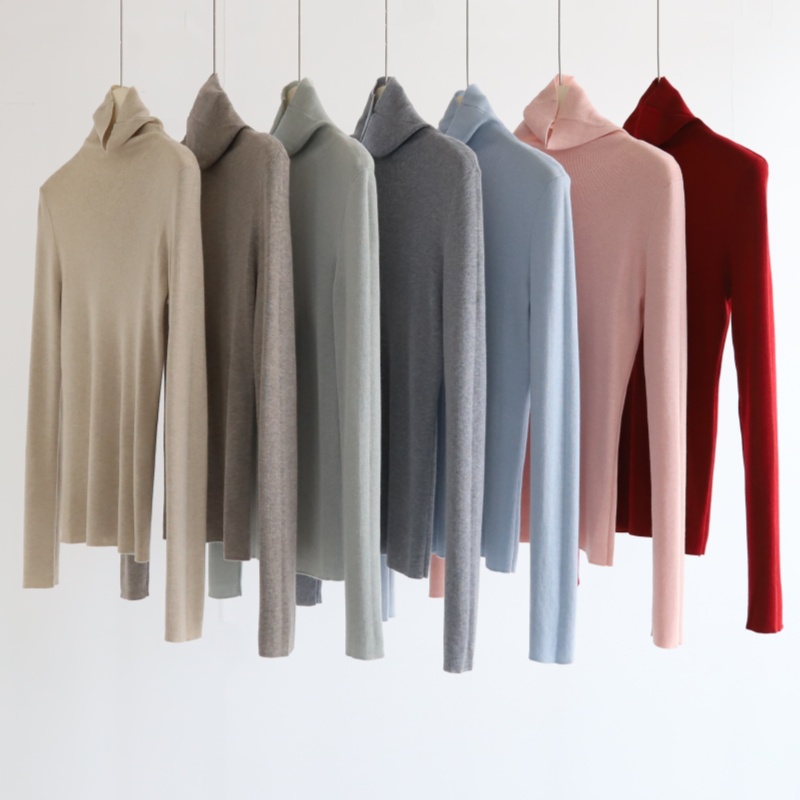 基础款多色细羊毛混纺堆堆领