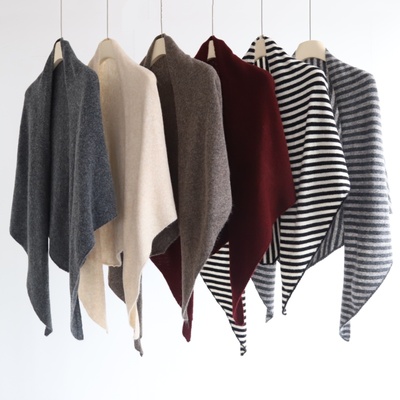 韩系轻奢小羊驼羊毛混纺披肩