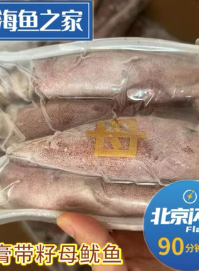 北京闪送 400g/份 约4-5条带膏带籽笔管母鱿鱼 冷冻籽乌海兔子