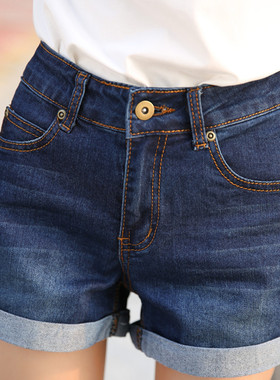 高腰大码牛仔短裤春夏新款胖mm弹力百搭休闲宽松阔腿裤女200斤穿