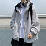 FS66-P35夏季港风纯色薄款防晒衣夹克外套，男装防晒衣，电商A036A