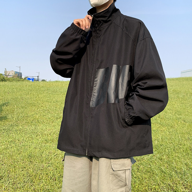 2025秋季新款港风宽松印花夹克外套J222-P78控98,男装夹克,电商A036A