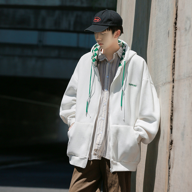 300克50%棉2025秋季日系cityboy宽松开衫卫衣外套W2206-P68控88，女装短外套，电商A036A