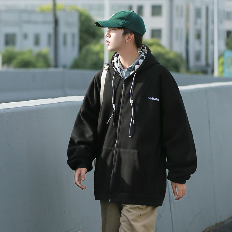 300克50%棉2025秋季日系cityboy宽松开衫卫衣外套W2206-P68控88,女装短外套,电商A036A