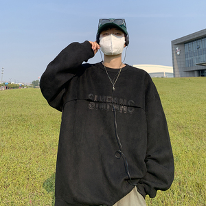 350克重 2025秋季新款重磅麂皮绒港风宽松卫衣外套W2204-P60控78图片