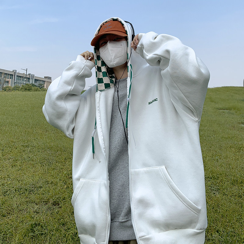 300克50%棉2025秋季新款港风宽松开衫卫衣外套W2206-P68控88,女装短外套,电商A036A