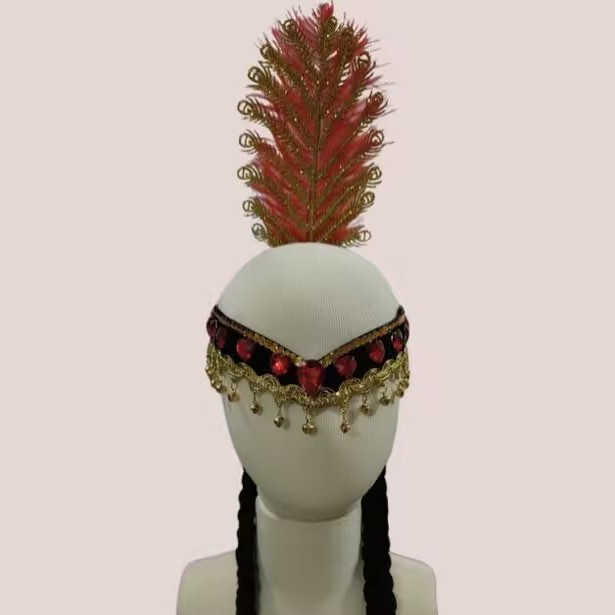 新疆舞蹈演出服铃铛少女维吾尔古丽维族舞蹈服女童少数民族头饰