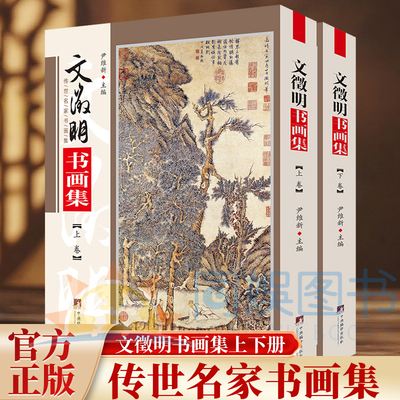 文徵明书画集 铜版彩印上下2卷 中国书画名家全集文征明明四家山水书法写意画全集画集书籍 尹维新 编 正版书籍 中央编译出版社