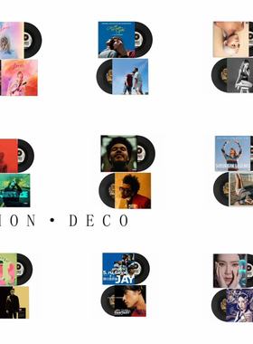 仿真黑胶唱片氛围感装饰摆件售楼处样板间家居酒店墙壁拍照道具