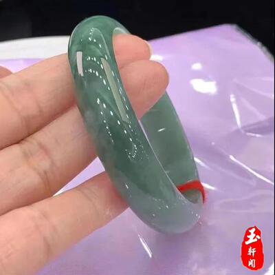 新款天然贵州翠玉镯子旺夫保真玉石手镯绿飘花手环女真货爆款旺夫