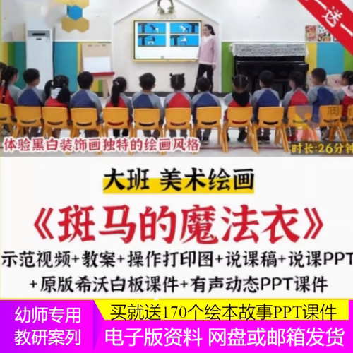 幼儿园大班美术绘画斑马的魔法衣优质公开课教案希沃白板课件ppt3