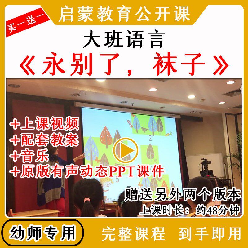 应彩云幼儿园大班语言绘本永别了袜子优质公开课视频教案课件ppt