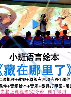 应彩云幼儿园小班语言绘本《藏在哪里了》优质公开课教案课件ppt.