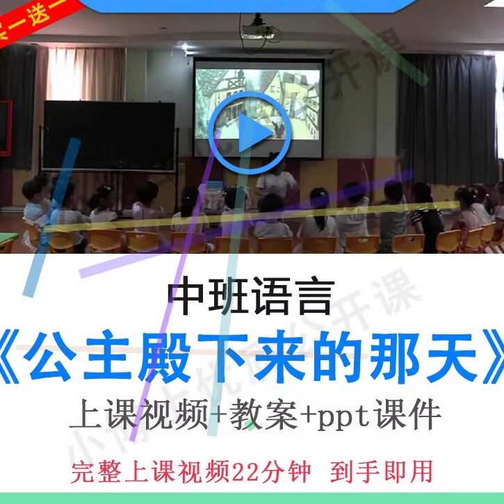 幼儿园优质课中班语言《公主殿下来的那天》公开课视频教案ppt.