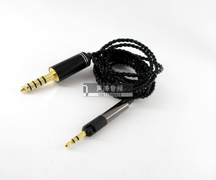 适用于森海塞尔HD598 HD595 HD518 HD558耳机升级平衡线4.4转2.5
