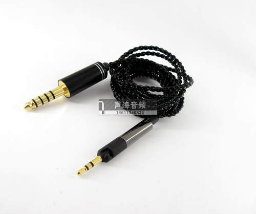 适用于森海塞尔HD598 HD595 HD518 HD558耳机升级平衡线4.4转2.5