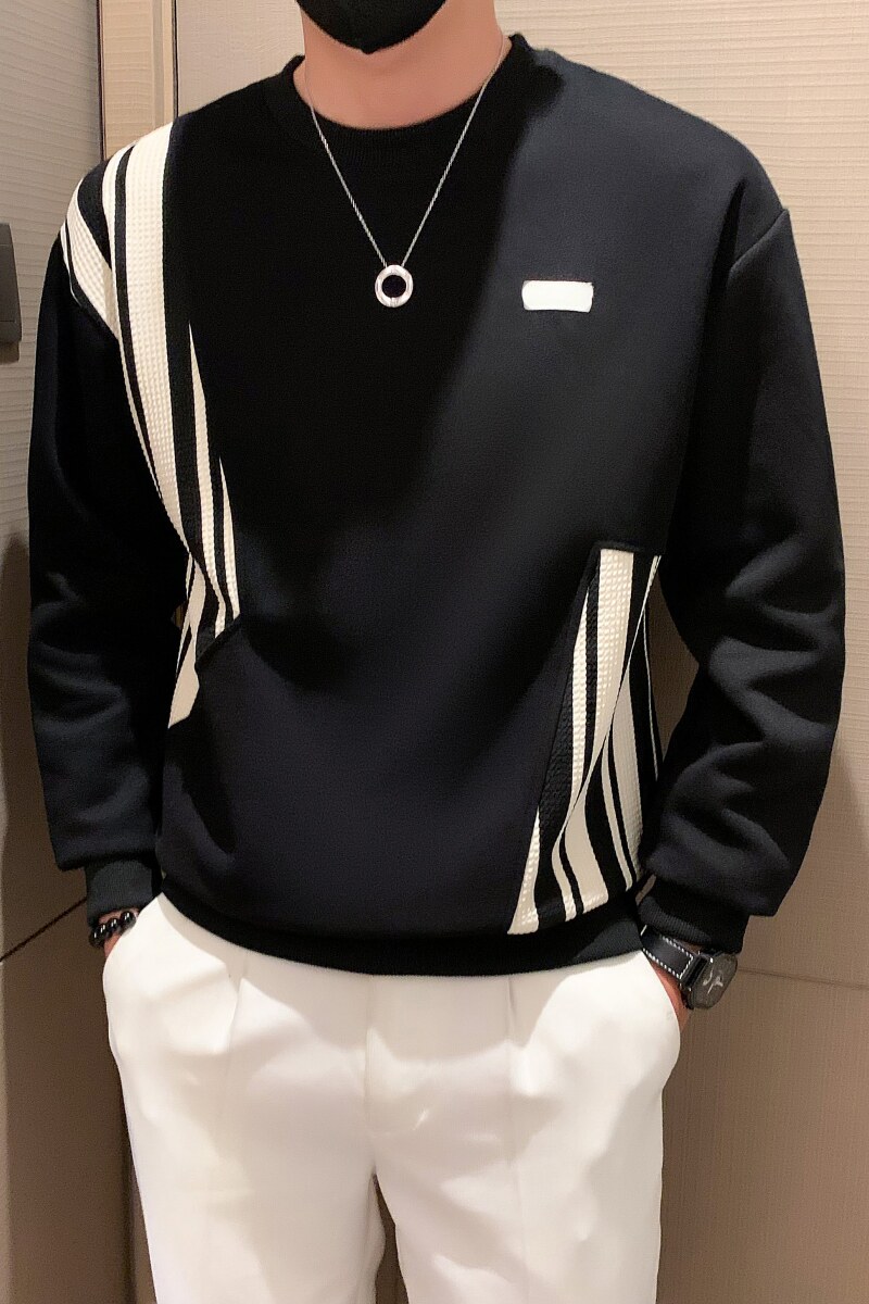 秋季男士圆领卫衣潮牌撞色拼接宽松套头休闲外套B261-WY01-P58,男装卫衣,电商D323（原B261）