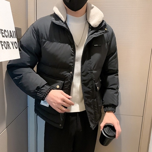 冬季新款羊羔毛可拆立领棉服男加厚外套大口袋工装棉衣MY02-P128图片