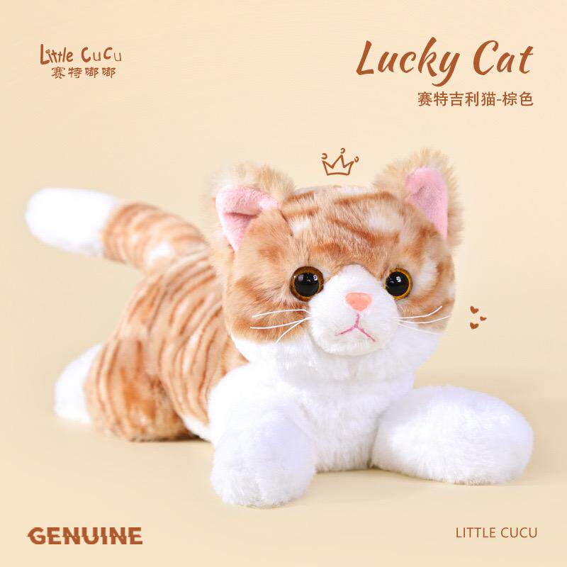 正版仿真猫咪公仔狸猫毛绒玩具猫图片