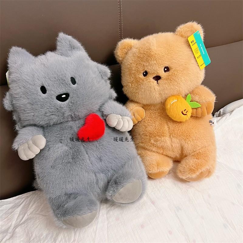 创意男朋友狼心狗吠公仔玩偶抱枕