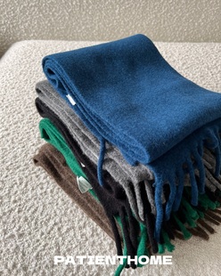 拖延症 / 强烈推荐自留 敲美8色纯色柔软羊毛流苏保暖围巾