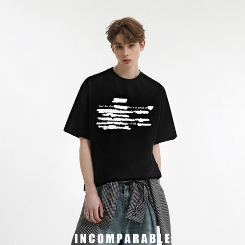 田栩宁同款重磅潮牌宽松短袖T恤