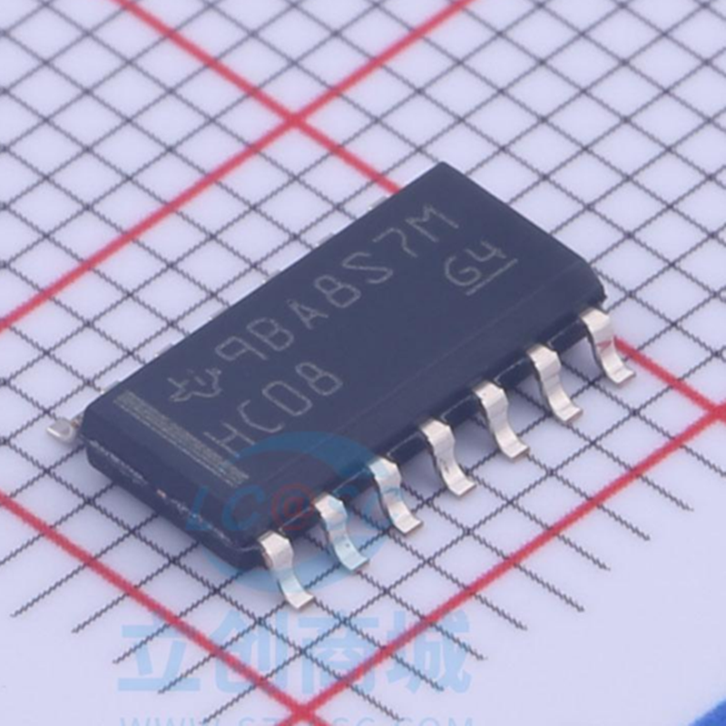 原装正品 sn74hc08dr soic-14 四路2输入正与门 贴片逻辑芯片