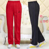 加肥加大弹力裤 春秋中老年运动裤 宽松直筒高腰长裤 大码 子 女妈妈装