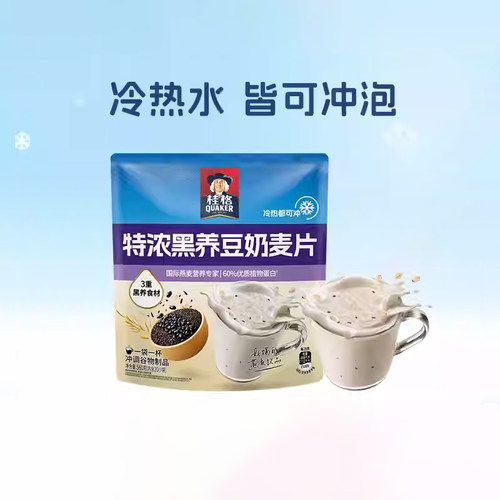 桂格特浓黑养豆奶麦片560g