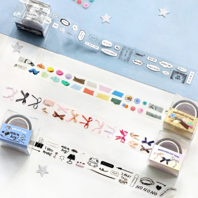 【韩国原装进口正品】Iconic卡通涂鸦创意胶带透明贴纸手账装饰贴