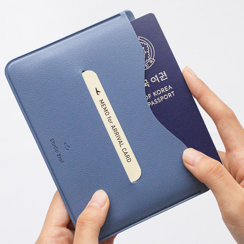 【韩国原装进口正品】2Nul简约护照夹超薄旅行收纳包皮质证件套