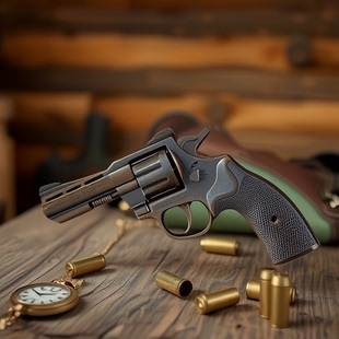 儿童玩具益智全金属侧开左轮砸炮枪砸响炮男孩砸响枪纸炮子火炮枪