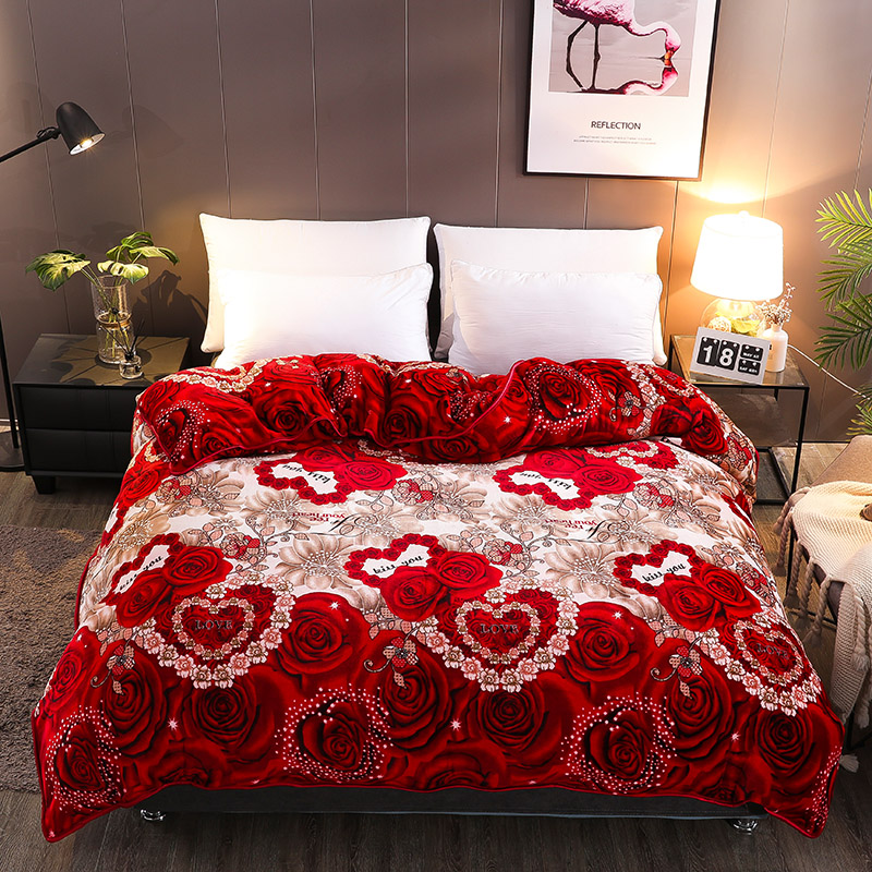 金貂绒被套单件加厚保暖双面绒被罩牛奶绒被单学生珊瑚绒结婚喜庆