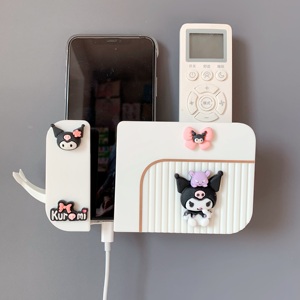 床头手机置物架充电宿舍墙上壁挂式卧室空调电视遥控器收纳盒神器