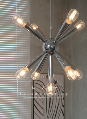 太古仓/包豪斯吊灯客厅银色现代简约中古灯具别墅餐厅卧室多头灯