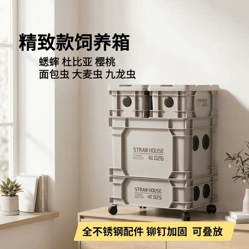 昆虫饲养箱分区堆叠收纳一站配齐
