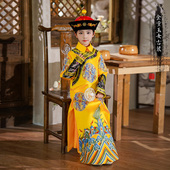 舞台表演出服装 儿童古装 女童皇后龙凤袍重工刺绣清朝宫廷cosplay