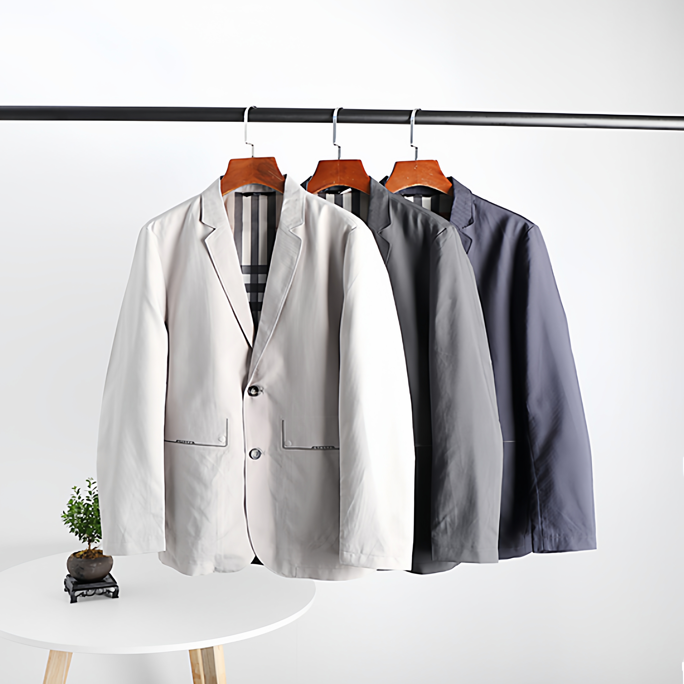纯色两粒扣商务休闲西服西装外套