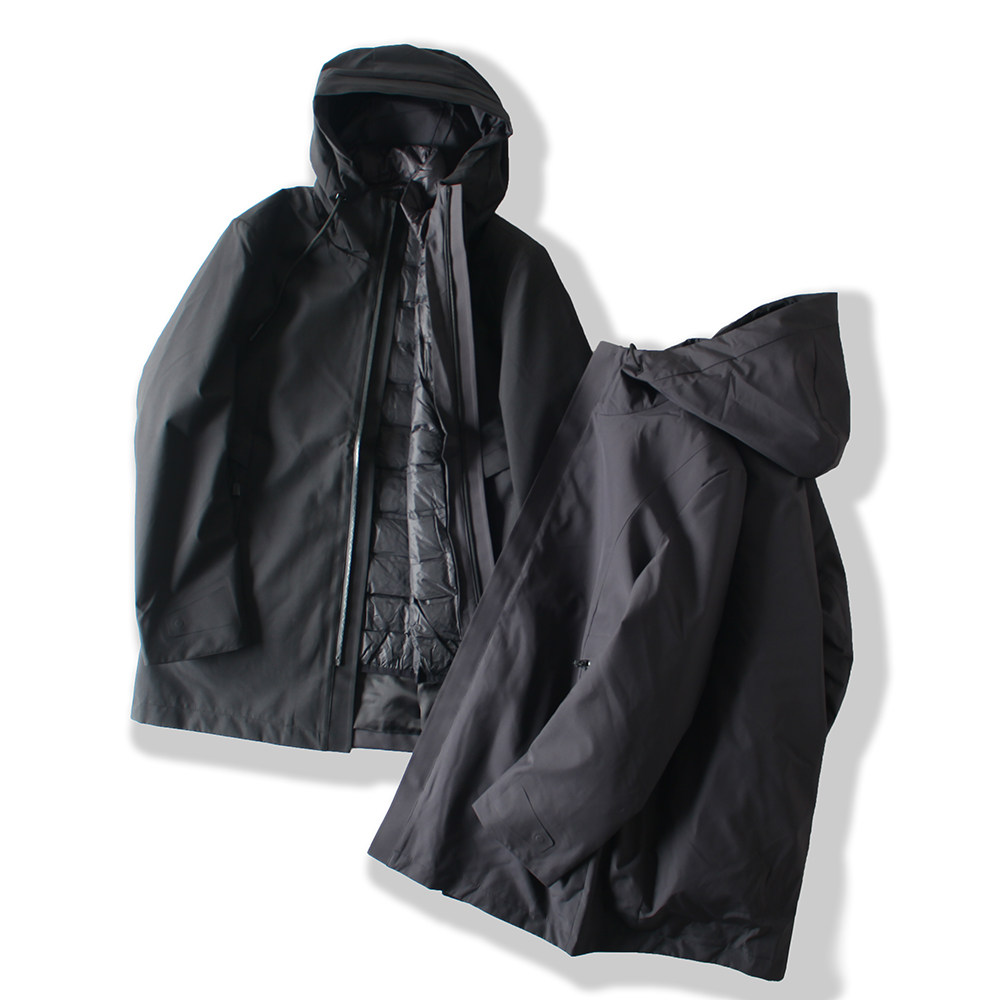 秋冬户外连帽休闲脱卸羽绒服外套