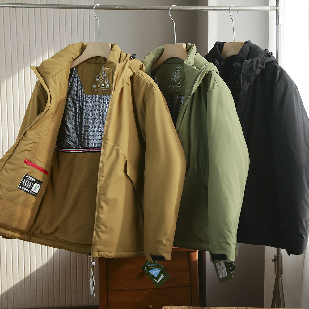 连帽休闲加厚保暖棉衣棉服外套男