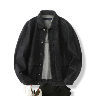 重工水洗！刺绣工艺！外贸男装尾货秋款时尚翻领休闲牛仔夹克外套