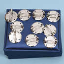 安全别针铜质圆盘底托胸针手工饰品DIY材料领结徽章胸花扣针配件