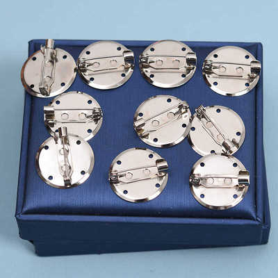 铜质圆盘底托胸针别针配件扣针