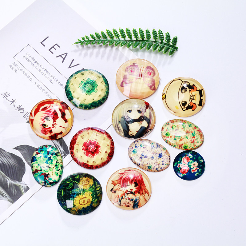 DIY合金饰品配件树脂带图时光宝石合集创意手工挂件吊坠底托贴片