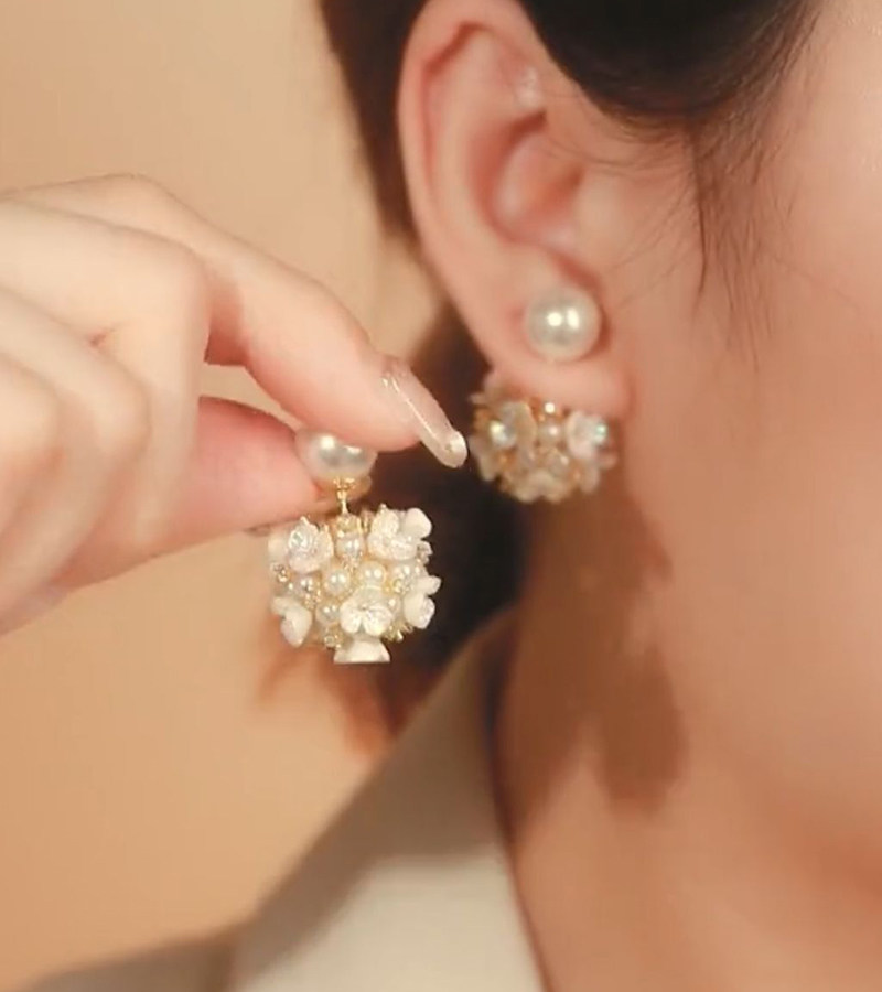 繁花球珍珠花朵贝壳耳环2023新款爆款耳钉超仙气质高级感耳饰女,饰品/流行首饰/时尚饰品新,耳环,淘宝优惠券,粉丝福利购,淘宝优惠卷