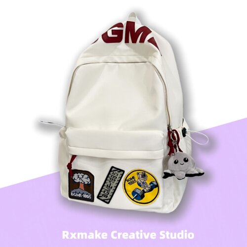 简约双肩背包男女书包校园高颜值