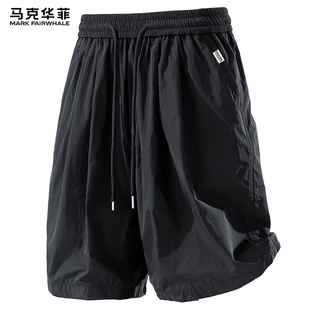 2026新款 美式 直筒休闲裤 马克华菲薄款 宽松透气五分裤 短裤 男款 男士